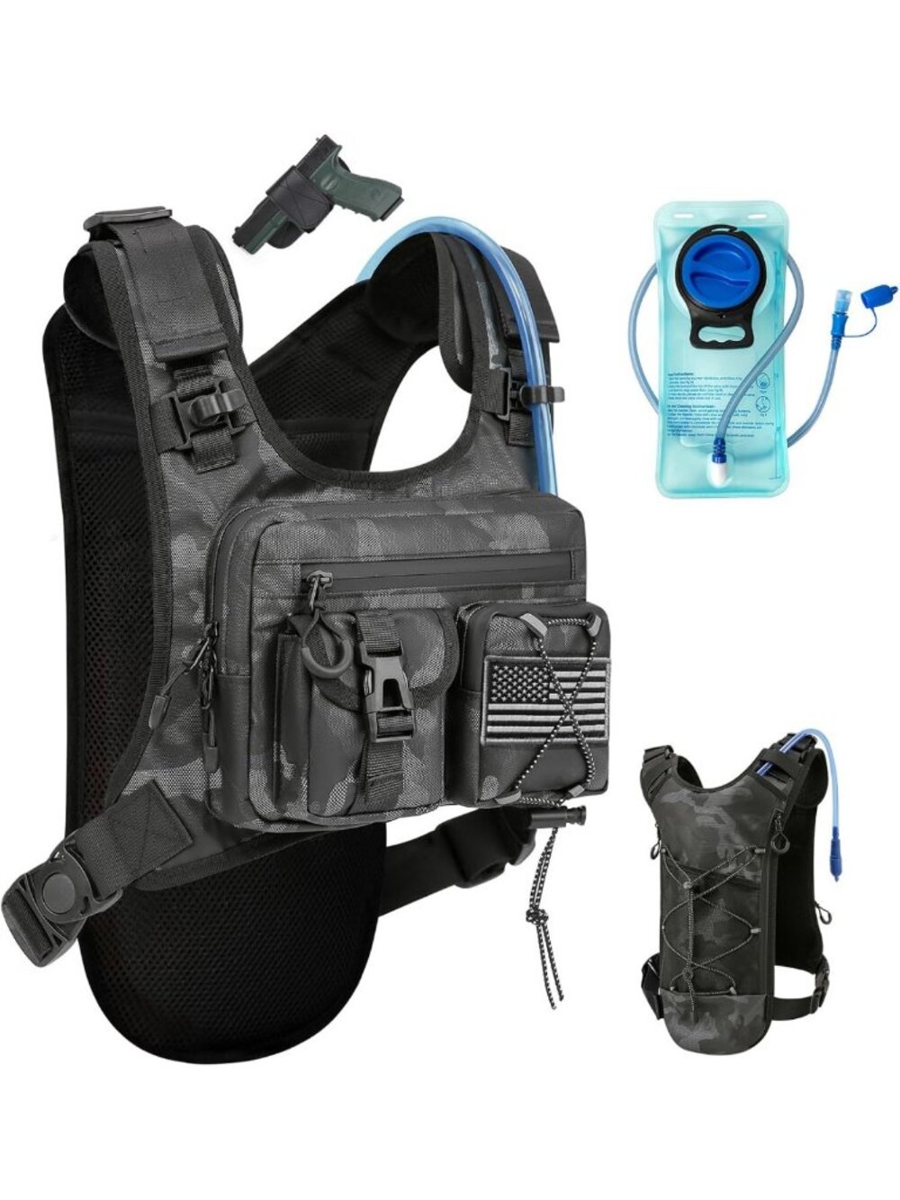 Lightweight Hydration Vest Backpack with 2.0L Bladder for Running, Hiking